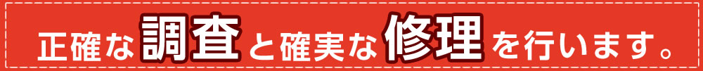 正確な蝶さと確実な修理を行います。